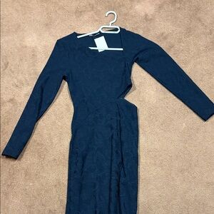 Zara Dark Blue Long Sleeve Dress